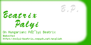 beatrix palyi business card